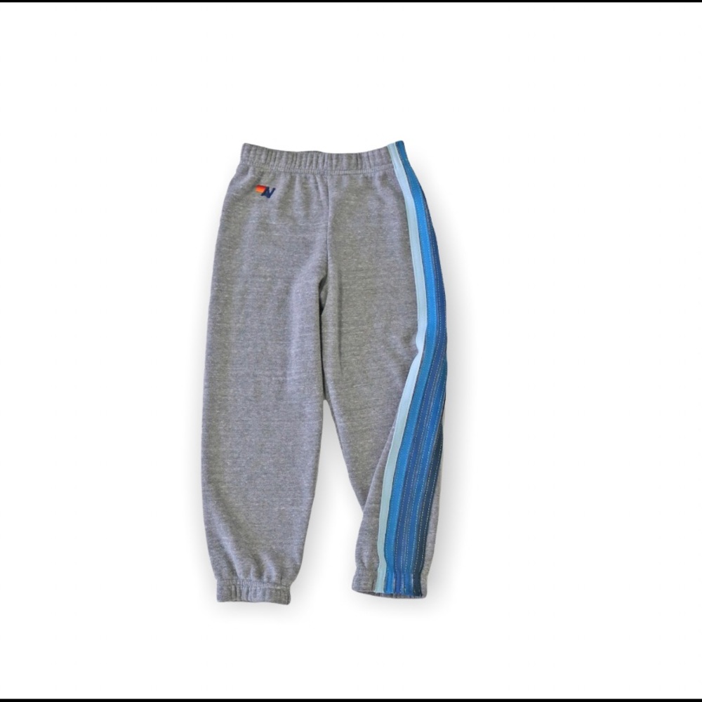 aviator nation kids blue stripe sweatpants